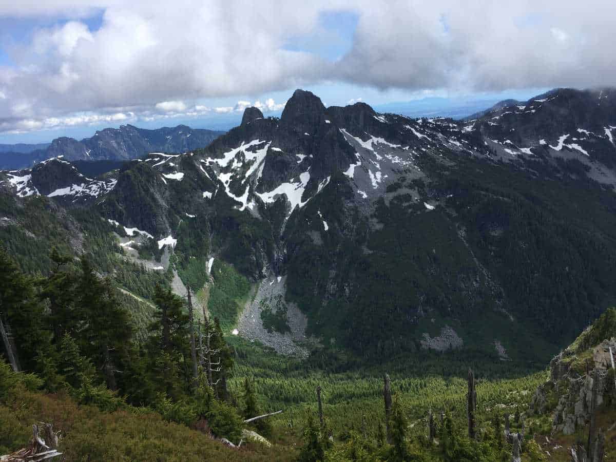 Crown Mountain (background) and The Lions